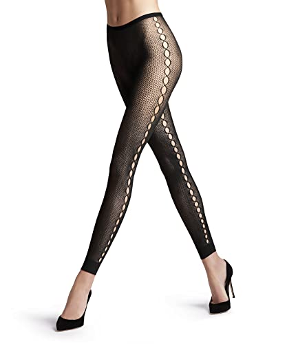 FALKE Damen Leggings Supersize Net W LE transparent gemustert 1 Stück, Schwarz (Black 3009), S von FALKE