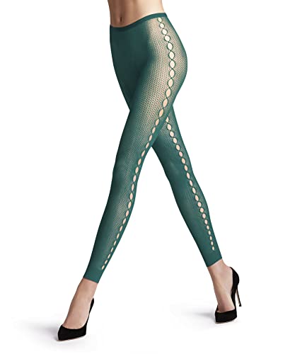 FALKE Damen Leggings Supersize Net W LE transparent gemustert 1 Stück, Türkis (Verdigris 7426), L von FALKE