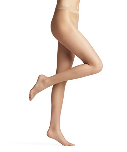 FALKE Damen Strumpfhose Invisible Deluxe 8 DEN W TI ultra-transparent einfarbig 1 Stück, Hautfarben (Sun 4099), M-L von FALKE