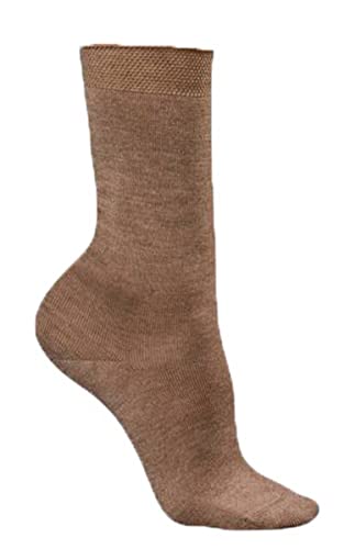 FALKE Damen Socken No. 1 Finest W So Kaschmir einfarbig 1 Paar, Braun Nutmeg Melange 5410, 39-40 von FALKE