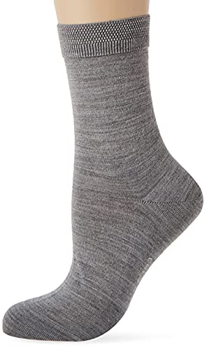 FALKE Damen Socken No. 3 W SO Wolle einfarbig 1 Paar, Grau (Light Grey Melange 3388), 39-40 von FALKE