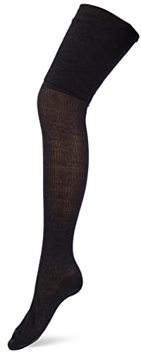 FALKE Damen Overknee-Socken No. 3 W Ok Wolle Seide lang einfarbig 1 Paar, Grau Anthracite Melange 3089, 39-40 von FALKE