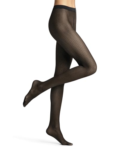 FALKE Damen Particle 20 DEN W Ti transparent Gemustert Strumpfhose, Schwarz Black 3009, M von FALKE