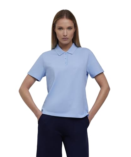 FALKE Damen Polohemd Basic Boxy Pique Polo W Pl Baumwolle weich hautfreundlich bequem sehr leicht 1 Stück, Blau Sky Blue 6807, S FALKE Damen Polohemd Basic Boxy Pique Polo W Pl Baumwolle weich hautfreundlich bequem sehr leicht 1 Stück, Blau Sky Blue 6807, S von FALKE