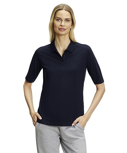 FALKE Damen Polohemd Basic Pique Polo W Pl Baumwolle weich hautfreundlich bequem sehr leicht 1 Stück, Blau Space Blue 6116, L von FALKE