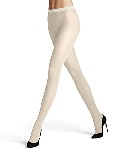 FALKE Damen Strumpfhose Prime Rib 60 DEN W TI halb-blickdicht gemustert 1 Stück, Beige (Pearl 2022), L von FALKE