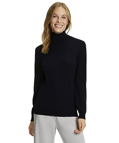 FALKE Damen Pullover Basic Roll Neck New Merino W Pu Wolle elegant klassisch für Business und Freizeit mit Rollkragen 1 Stück, Blau Night Sky 6437, XL von FALKE
