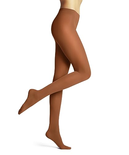 FALKE Damen Pure Matt 50 DEN Strumpfhose halb blickdicht matt reißfest druckfreier Komfortbund Feinstrumpfhose verstärkte Fußspitze feiner Naht feines weiches WE CARE Material 1 Stück, Orange (Tandoori 8576), M-L von FALKE