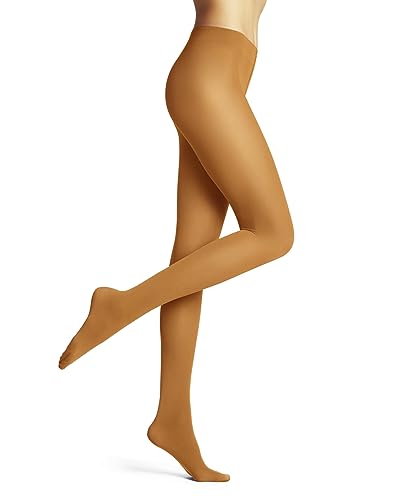 FALKE Damen Pure Matt 50 DEN Strumpfhose halb blickdicht matt reißfest druckfreier Komfortbund Feinstrumpfhose verstärkte Fußspitze feiner Naht feines weiches WE CARE Material 1 Stück, Orange (Toskana 1470), M von FALKE