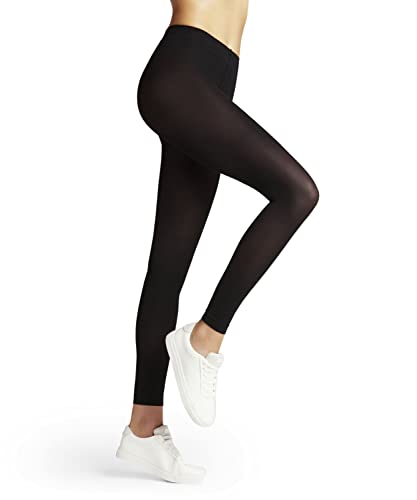 FALKE Damen Leggings Pure Matt 50 DEN W Le halb-blickdicht einfarbig 1 Stück, Schwarz Black 3009, L von FALKE