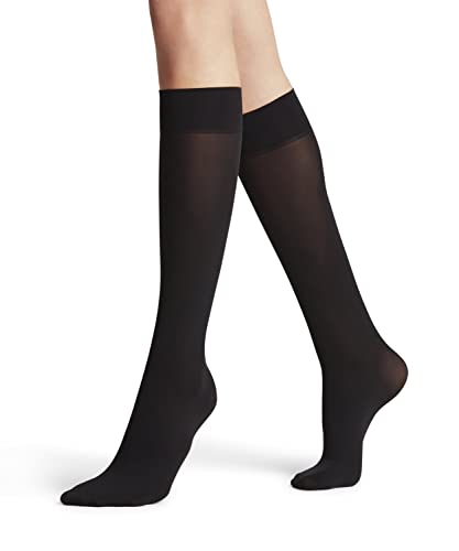 FALKE Damen Kniestrümpfe Pure Matt 50 DEN W Kh halb-blickdicht einfarbig 1 Paar, Schwarz Black 3009, 39-42 von FALKE