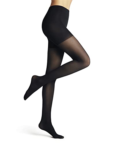 FALKE Damen Strumpfhose Rib Shaping 50 DEN W Ti halb-blickdicht mit Shapingeffekt 1 Stück, Blau Marine 6179, M-L von FALKE