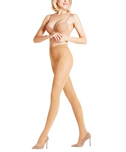 FALKE Damen Strumpfhose Seidenglatt 40 DEN W Ti halb-blickdicht einfarbig 1 Stück, Hautfarben Powder 4169, L von FALKE