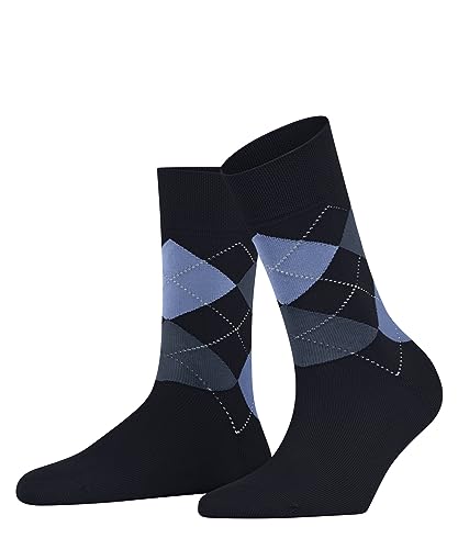 FALKE Damen Sensitive Argyle W SO Baumwolle mit Komfortbund 1 Paar Socken, Blau (Midnight 6414), 35-38 von FALKE