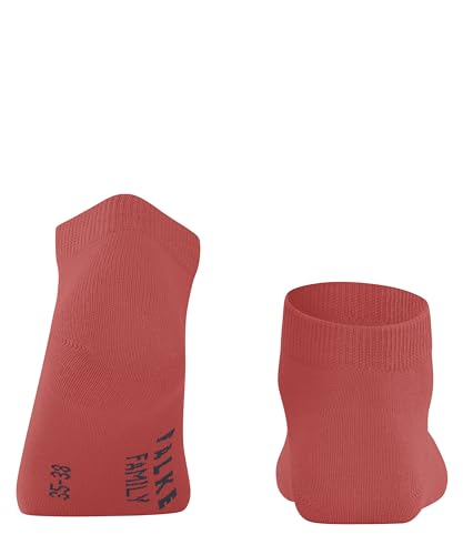 FALKE Damen Sneakersocken Family W SN nachhaltige biologische Baumwolle kurz einfarbig 1 Paar, Rot (Lobster 8862) neu - umweltfreundlich, 39-42 von FALKE