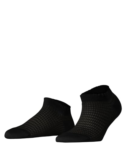 FALKE Damen Sneakersocken Grassbraid W Sn Baumwolle kurz gemustert 1 Paar, Schwarz Black 3000, 39-40 von FALKE