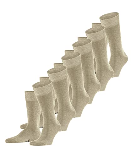 FALKE Herren Socken Happy 6-Pack M SO Baumwolle einfarbig 6 Paar, Beige (Sand Melange 4650), 39-42 von FALKE