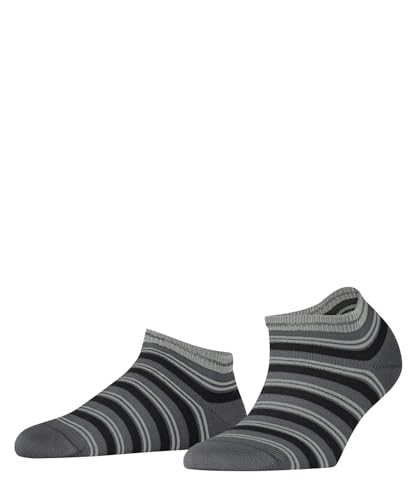 FALKE Damen Sneakersocken Smart Stripe W Sn Baumwolle kurz gemustert 1 Paar, Grau Hematite 3240, 39-42 von FALKE
