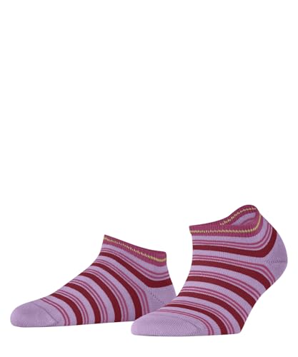 FALKE Damen Sneakersocken Smart Stripe W Sn Baumwolle kurz gemustert 1 Paar, Rosa Shell Pink 8045, 39-42 von FALKE