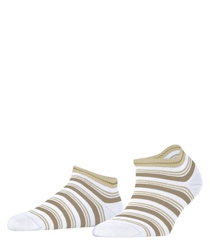 FALKE Damen Sneakersocken Smart Stripe W Sn Baumwolle kurz gemustert 1 Paar, Weiß White 2000, 39-42 von FALKE