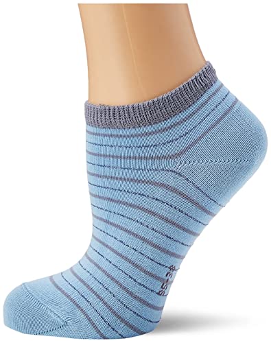 FALKE Damen Sneakersocken Stripe Shimmer, Baumwolle, 1 Paar, Blau (Azur 6788), 39-42 von FALKE