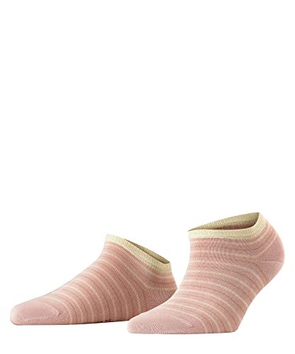 FALKE Damen Sneakersocken Stripe Shimmer W SN Baumwolle kurz gemustert 1 Paar, Rosa (Blossom 8645), 39-42 von FALKE