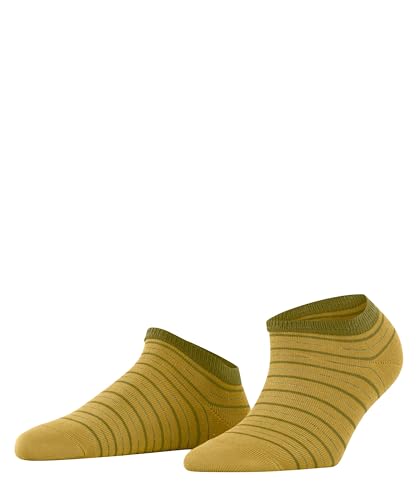 FALKE Damen Sneakersocken Stripe Shimmer W SN Baumwolle kurz gemustert 1 Paar, Gelb (Nugget 1222), 39-42 von FALKE