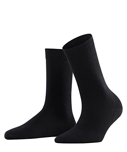 FALKE Damen Socken Softmerino W SO Wolle einfarbig 1 Paar, Schwarz (Black 3009), 41-42 von FALKE