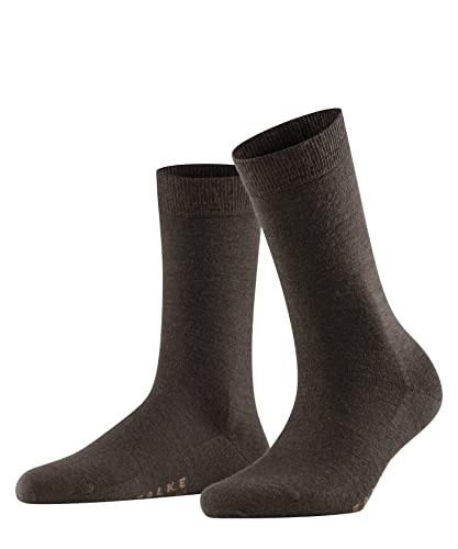 FALKE Damen Socken Softmerino W SO Wolle einfarbig 1 Paar, Braun (Dark Brown 5239), 39-40 von FALKE