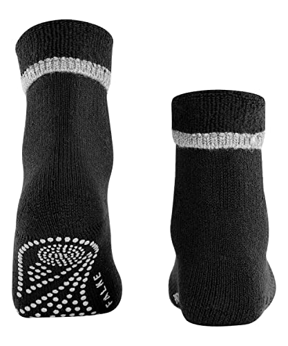 FALKE Damen Hausschuh-Socken Cuddle Pads W HP Baumwolle rutschhemmende Noppen 1 Paar, Schwarz (Black 3009), 35-38 von FALKE