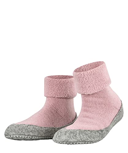 FALKE Damen Hausschuh-Socken Cosyshoe W HP Wolle rutschhemmende Noppen 1 Paar, Rot (Almond Blossom 8449), 37-38 von FALKE