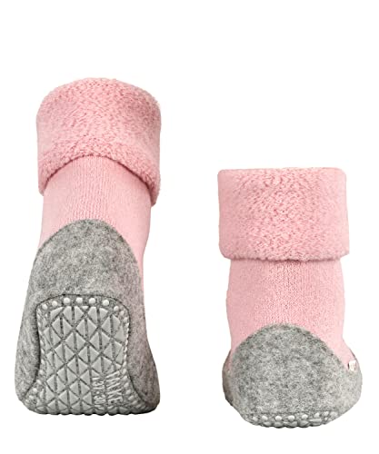 FALKE Damen Hausschuh-Socken Cosyshoe W HP Wolle rutschhemmende Noppen 1 Paar, Rot (Almond Blossom 8449), 37-38 von FALKE