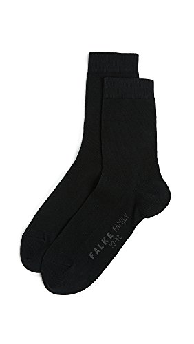 FALKE Damen Socken Family, Baumwolle, 1 Paar, Schwarz (Black 3009), 39-42 (UK 5.5-8 Ι US 8-10.5) von FALKE