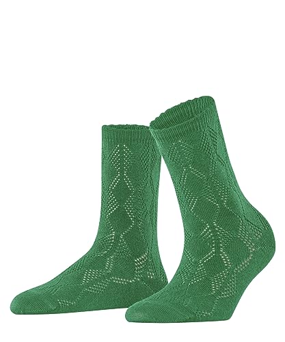 FALKE Damen Socken Argyle Vibe Schurwolle gemustert 1 Paar, Grün (Emerald 7437), 39-42 von FALKE