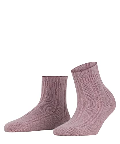 FALKE Damen Socken Bedsock W SO Angorawolle dick gemustert 1 Paar, Rot (Brick 8770), 39-42 von FALKE