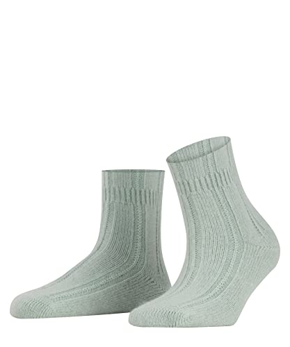 FALKE Damen Socken Bedsock W SO Angorawolle dick gemustert 1 Paar, Grün (Peppermint 7792), 35-38 von FALKE