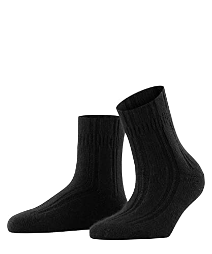 FALKE Damen Socken Bedsock W Hp Angorawolle dick gemustert 1 Paar, Schwarz Black 3009, 35-38 von FALKE