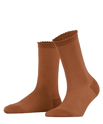 FALKE Damen Socken Bold Dot Nachhaltige biologische Baumwolle einfarbig 1 Paar, Orange (Tandoori 8576), 35-38 von FALKE