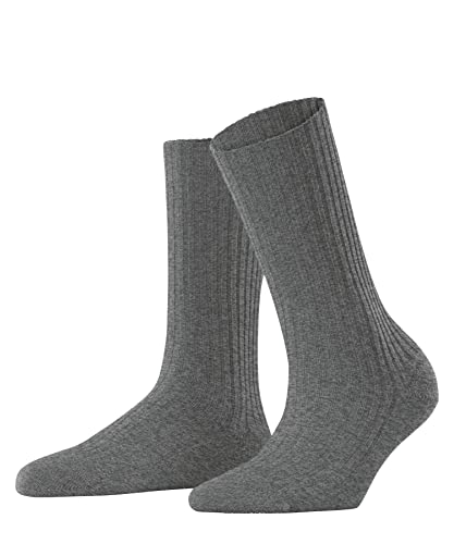 FALKE Damen Socken Cosy Wool Boot W SO Wolle einfarbig 1 Paar, Grau (Greymix 3399), 39-42 von FALKE