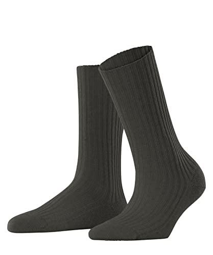 FALKE Damen Cosy Wool Boot W SO Wolle Kaschmir einfarbig 1 Paar Socken, Grün (Military 7826), 35-38 von FALKE
