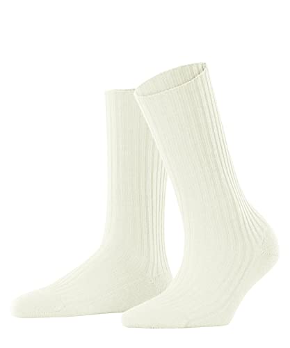FALKE Damen Cosy Wool Boot W SO Wolle Kaschmir einfarbig 1 Paar Socken, Weiß (Off-White 2049), 35-38 von FALKE