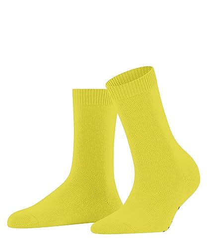 FALKE Damen Socken Cosy Wool Wolle einfarbig 1 Paar, Gelb (Yellow-Green 1390), 35-38 von FALKE