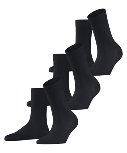 FALKE Damen Socken Cotton Touch Multipack W So Baumwolle einfarbig 3 Paar, Grau Graphite 3146, 39-42 von FALKE