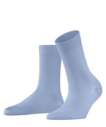 FALKE Damen Socken Cotton Touch W SO Baumwolle einfarbig 1 Paar, Blau (Crystal Blue 6290) neu - umweltfreundlich, 35-38 von FALKE