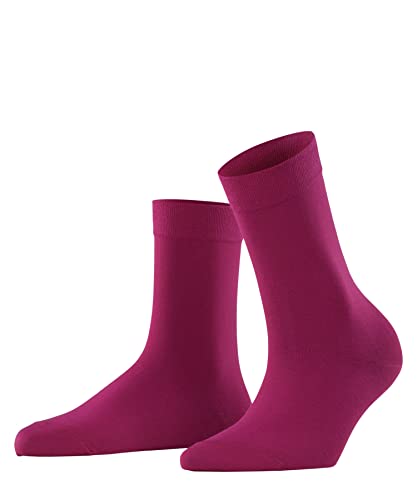 FALKE Damen Socken Cotton Touch W SO Baumwolle einfarbig 1 Paar, Rot (Berry 8390) neu - umweltfreundlich, 35-38 von FALKE