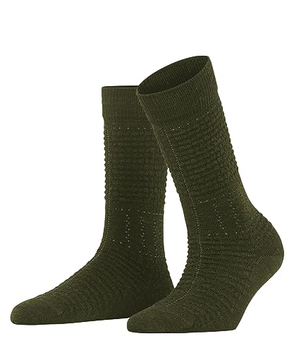 FALKE Damen Socken Fibre Root W SO Schurwolle einfarbig 1 Paar, Grün (Artichoke 7436), 35-38 von FALKE