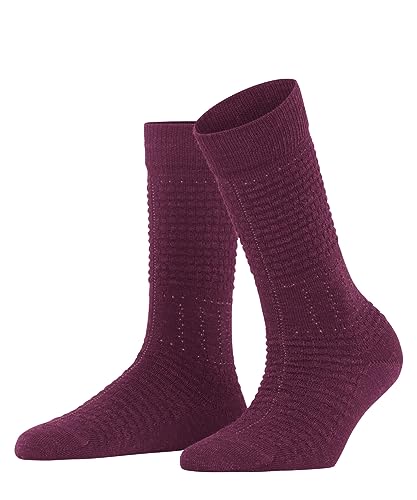 FALKE Damen Socken Fibre Root Schurwolle einfarbig 1 Paar, Rot (Red Plum 8236), 35-38 von FALKE