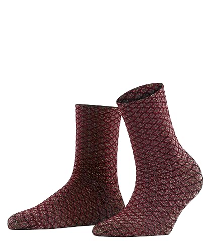 FALKE Damen Socken Gleaming Hive, Fein 60 DEN, 1 Paar, Rot (Scarlet 8228), 35-38 von FALKE