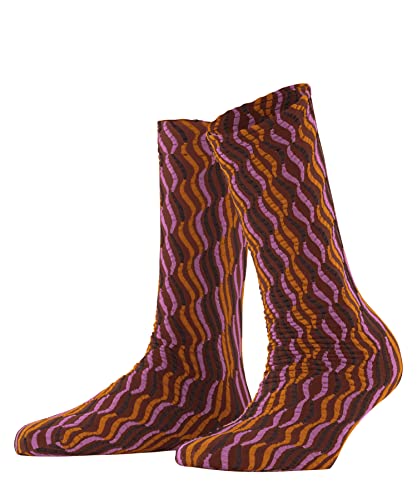 FALKE Damen Socken Hallucinate 30 DEN W SO Transparent gemustert 1 Paar, Braun (Cayenne 5163), 35-38 von FALKE