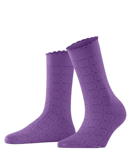 FALKE Damen Socken Hoarding Honey 50 DEN W So transparent gemustert 1 Paar, Lila Pink Iris 8943, 35-38 von FALKE